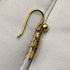 British Vintage Jewelry K9 Gold Ribbon Design Earrings